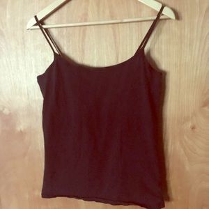 Black Spaghetti Strap Cami w/ Built-In Shelf Bra